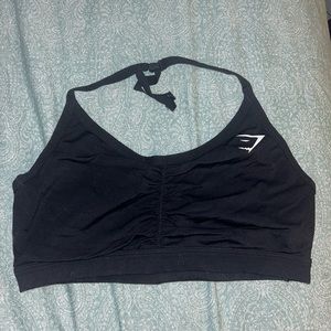 Black ruched gymshark sports bra